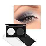 KYDA 2-Farben-Lidschattenpalette, schwarzer und weißer Lidschattenpuder,...