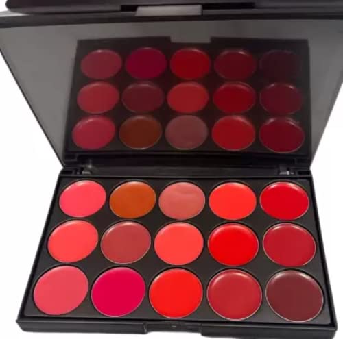 Feelhigh Lip Cream Beauty Palette with 15 Super Pigmented Colors |Creamy Matte Finish Lip Colors Lipstick |Travel Friendly Lip Palette | Multicolor