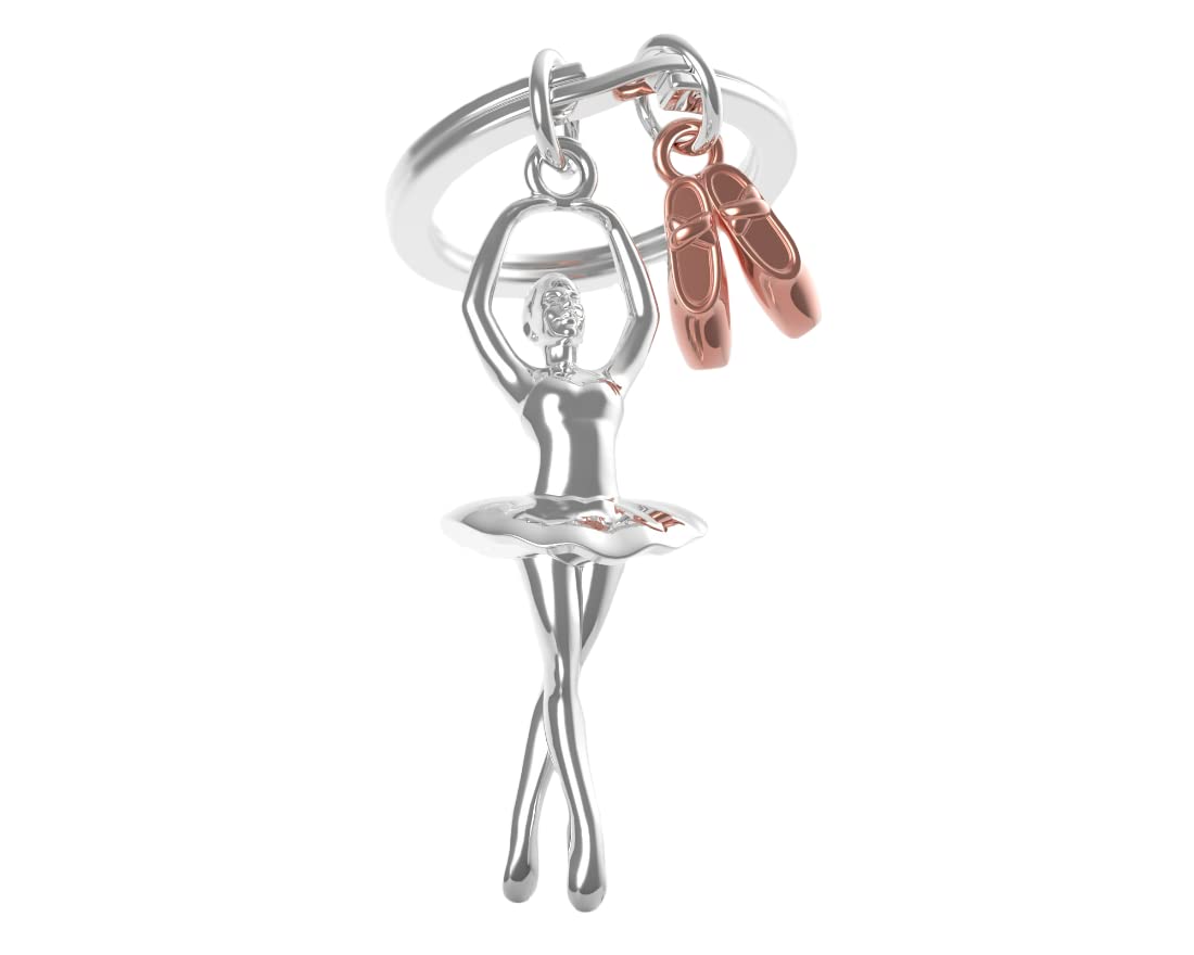 METALMORPHOSE MTM220-02 Keyring Dancer Star and Slippers, Silver, Rose Gold, One Size