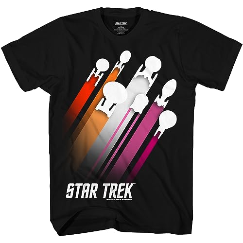 T-shirt Star Trek Pride en coton respirant à rayures colorées