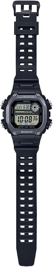 Casio DW291H Series | Men’s Digital Watch | 200 Meter Water Resistance | Multi Alarms | 100 SEC Stopwatch | Countdown Timer | World Map for World Time | LED Light | LC Display | 10 Yr Battery