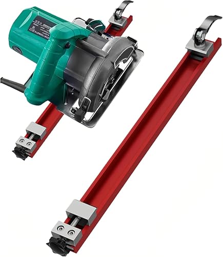 Livoravoli Circular Saw Guide Rail Adjustable Cutting Machine Base Guide Aluminum Saw Guide Rail with Precision Clamp Electric Circular Saw Guide Rail for Precision Cutting Milling Craft Cut Aid