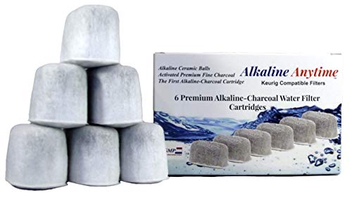 Premium Keurig compatible-Alkaline Ceramic-Charcoal Water Filters Replacement Cartridges-First filter for Keurig with alkaline ceramics. For Keurig Coffee Machines after 2007-Patent Pending (12 Pack)