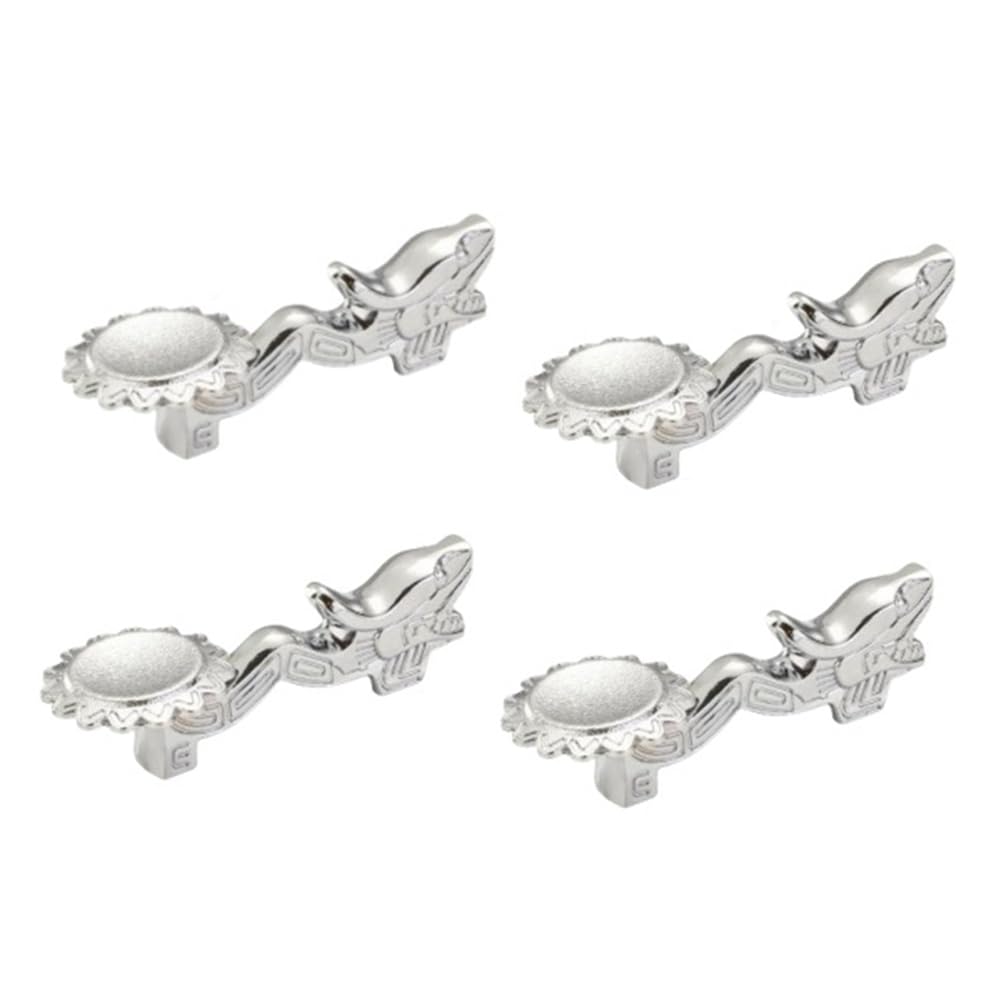 CTRLZS Chopsticks Holder Alloy Retro Dragon Chopsticks Rack Knife Spoon Fork Stand Chopstick Rest,Silver 4PCS