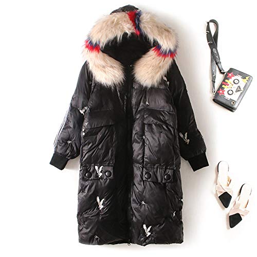 Doudoune femme ultralégère et chaude veste de mode brodée à capuche protectrice