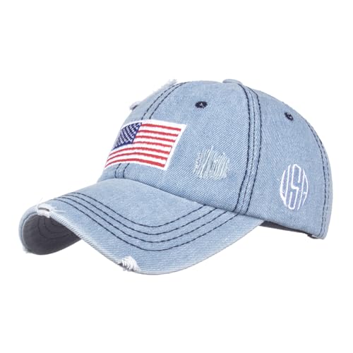 Image of Trucker Hat Distressed Baseball Cap Golf Cap Adjustable Sportswear Hat for Men Women Unisex