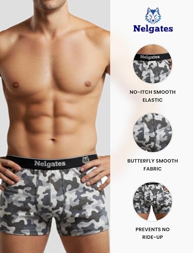 Image of Printed Underwear Trunk for Men | Pure Cotton Comfort Fit | Soft Breathable Fabric & Durable Waistband|Pack of 2