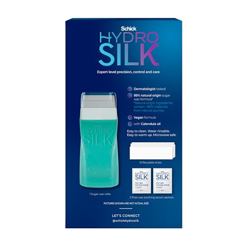Schick W302302100 Hydro Silk Sugar Wax Roller For Body + Pubic Hair Removal | Roll On Wax Kit, Soft Wax, Hair Removal Wax, Body Wax Kit, Bikini Line Hair Removal thumb #9