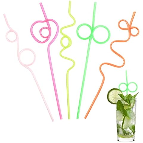 Pagezol Reusable Colourful Curly Straws Cover