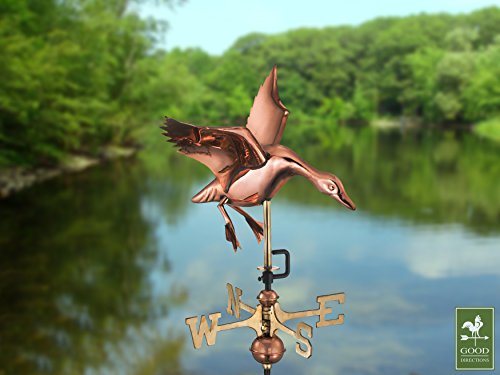Good Directions 804PR Landing Duck Cottage Weathervane, Polished Copper with Roof Mount - Image 5