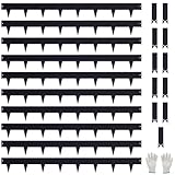 Pmango 10-Pack Galvanized Steel Landscape Lawn Edging - 4.5 inch Height Black Powder Coated Bendable Metal Strips - Hammer-in Edge Border - Yard Pathway Divider 40 inch Each(33Ft Total), #LYLB45BK-US