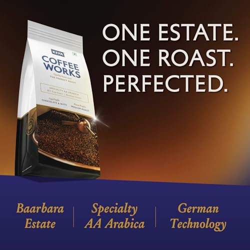 Image of Keya Coffee Works Roasted Bean Bag Coffee 200g | Medium Roast | Single-Origin Baarbara Estate Chikmagalur |Specialty AA Grade Arabica | Freshly Roasted for Rich Aroma & Balanced Flavor