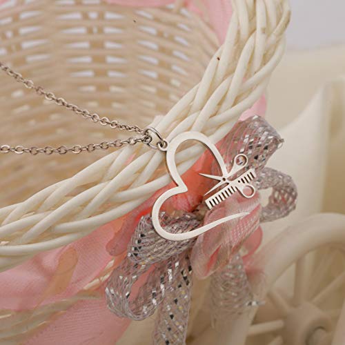AKTAP Hairdresser Gifts Scissor Necklace Comb Pendant Necklace Gifts3