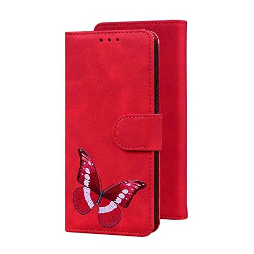 SHOYAO Capa para celular carteira Folio Case para Samsung Galaxy M33 5G 165,4 MM, capa fina de couro PU premium, suporte de visualização horizontal, combinação perfeita, vermelha