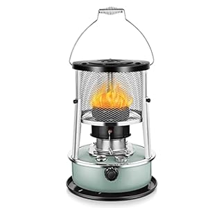 4,5 l Kerosine Kachel Kachel voor Indoor Camping Koken, Lichtgewicht Draagbare Kerosine Convectie Heater Oliebrander, Brandstofzuinig, Verstelbare Vuurkracht, met 3 Wick Kerosine Heater