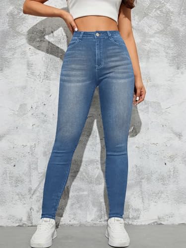 Women's Jeans Trendy Classic Stretch Skinny Shaping Mid Rise Work Danim Pants (Pack of 2)4