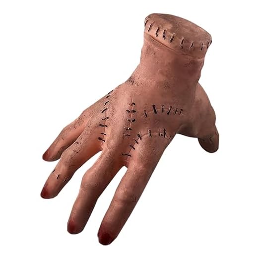 7 KOIS Carnaval Cosa Mano de La Familia Addams, Thing Hand para Disfraz Miércoles Addams, Accesorio Figura de Acción de Decoración Halloween, Carnaval, Regalo para Fanáticos y Cosplay