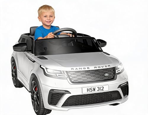 12 V coche eléctrico infantil con licencia Land Rover, con mando a distancia de 2,4 GHz, 2 motores, arranque suave, música, bocina y faros, Quad eléctrico para niños de 3 a 8 años