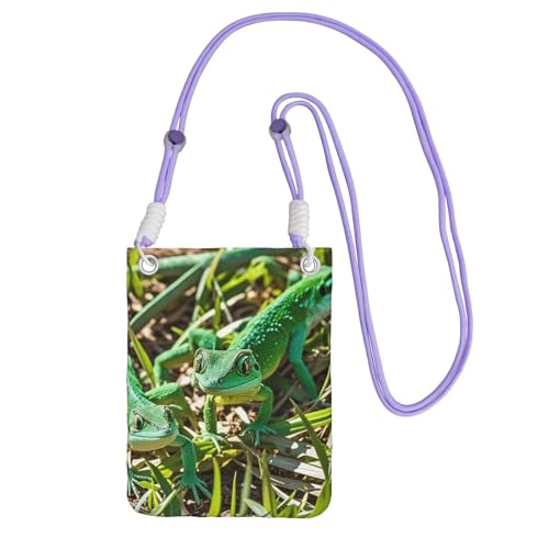Pochette pour téléphone portable au design gecko et finitions soignées