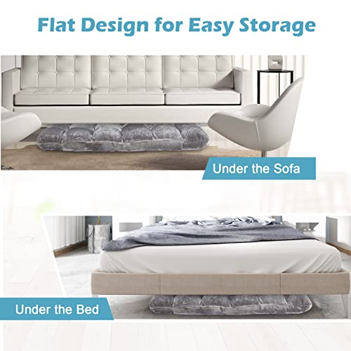 Acipenser Folding Floor Gaming Chair 14-Poistion Cushioned Adjustable Floor Lazy Sofa Chair W/Breathable Cotton & Skin-Friendly Flannel For Adults & Kids Ideal For Reading Gaming Meditating, Gray #TOP6