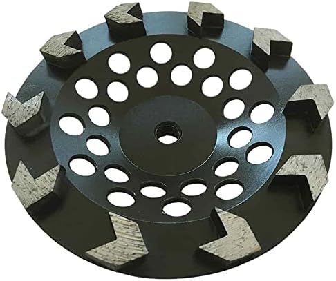 7" High Performance Diamond Grinding Wheels for Concrete, Paint, Epoxy, Mastic, Coating Removal, 30/40 Grit, 10 Arrow Segments, 5/8"-11 Arbor