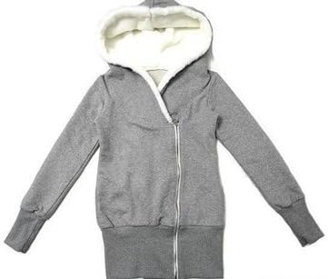 Genluna Women's Zip Up Plush Lining Warm Long Sleeve Hooded Coat Fashion Hoodie