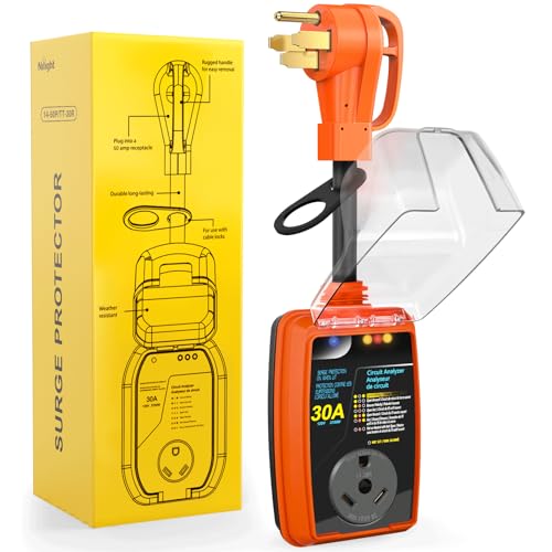 Image of Nilight 50 to 30 Amp RV Surge Protector 4200 Joules 14-50P to TT-30R