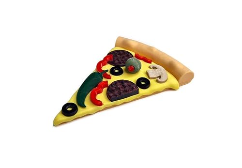 Pro Line Luxury Products Multicolor Realistic 3D Printed Hot Pizza Slice Fridge Magnet With Pepperoni Jalapeno Olives – Handmade In The Uk Italian Style Food Gift Souvenir Kitchen Decor For Pizza Lovers (1)
