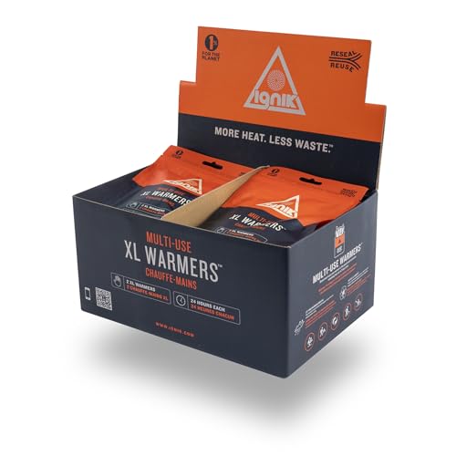 Ignik 24-Hour Compostable XL Body and Sleeping Bag Warmers with Resealable AirBarrier Pouch, 20 Pairs