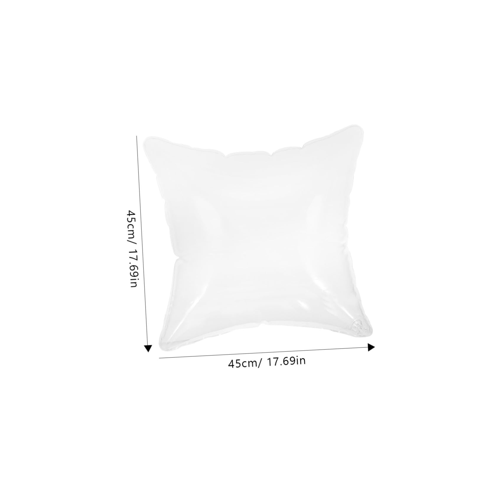 IWOWHERO Inflatable Clear Pillow Insert Portable Camping Cushion Easy Inflate Deflate Air Pillow for Travel Car Outdoor Use Transparent Design for Versatile Comfort