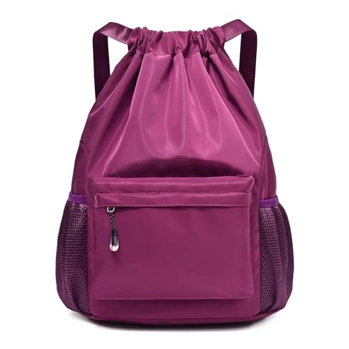 YEAMLTE Mochila Deportiva Impermeable con Cremalleras Delanteras y Traseras de Cuerda para Fitness Unisex y Viajes al Aire Libre
