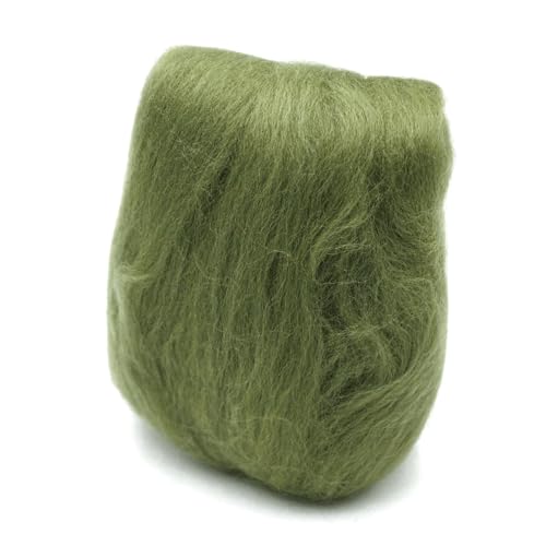 Image of Clover Natural Wool Roving .3oz - Moss Green