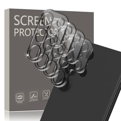 Gelaasso 4 Stück für Samsung Galaxy S23 Ultra Kameraschutz, Einzel Linsen Schutzfolien, 9H Härte Panzer Schutz Glas, Ant...