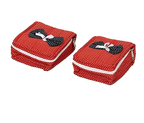 Kuber Industries Jewellery Kit/Make Up Kit Collection Gift 2 Pcs Set (Red) (KUB596)