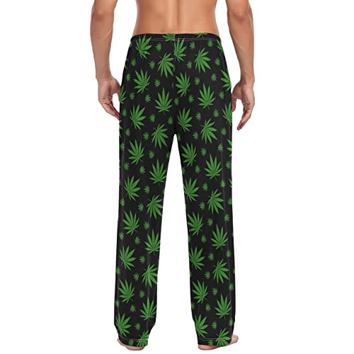 ALAZA Floral Lemon Fruit Men's Straight-Fit Pajama Pants Sleep Lounge Pants Bottoms with Pockets2
