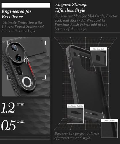 Image of WOW IMAGINE Back Cover for Vivo T4 Ultra with Hexa Cube Design | Ultra Slim Soft Rubberised Case | Inner Velvet Fabric | Matte Silicone Flexible Mobile Case | Camera Protection - Black