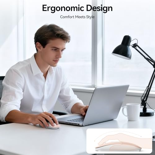 Image of TECKNET Wireless Mouse, 4800 DPI Rechargeable Bluetooth Mouse for Laptop | Bluetooth 5.2 /3.0 & 2.4G, Ultra-Thin, 6-Level Adjustable 4800 DPI Computer Mouse for Mac OS, iPad, Windows, Android