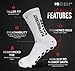 Playing Direct Grip Socks - Anti Slip Sports Socks for Soccer Football Basketball Running Yoga Hiking for Men and Women with Anti Blister Pads - (White, Large)