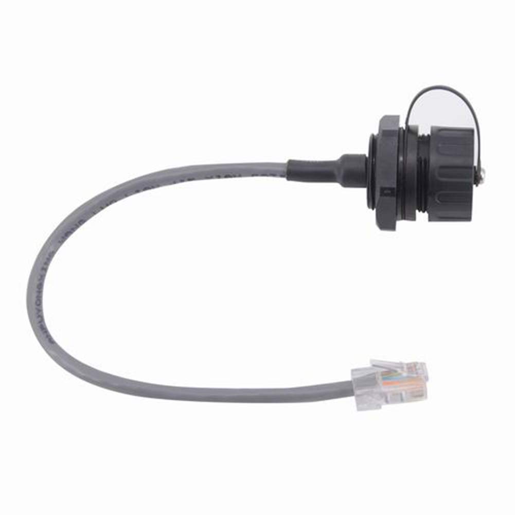Lot de 5 connecteurs RJ45 étanches à Montage sur Panneau M25 Cat5/5e Ethernet LAN Coupleur de câble avec Capuchon étanche/Anti-poussière 25 cm Câble réseau pour réseau extérieur