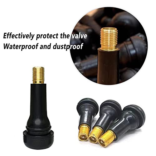 4Pcs Tr413/Tr414 Snap-In Valve Stems For Tubeless Valve(0.453"/11.5Mm Rim Holes) Extension Tubeless Valve Stems Fit Car,Trucks,Trailers,Atvs And Motorcycles (Tr414/4Pcs) #TOP3