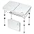 Sportneer Camping Table, 23.6" L x 15.7" W Adjustable Height Small Folding Table with Mesh Layer Portable Camp Tables with Aluminum Legs for Outdoor Camp Picnic Beach BBQ Cooking (3 Height)