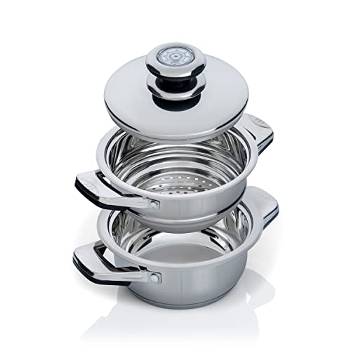 28 Piece 12-Element, Heavy-Gauge Stainless Steel Cookware Set #TOP4