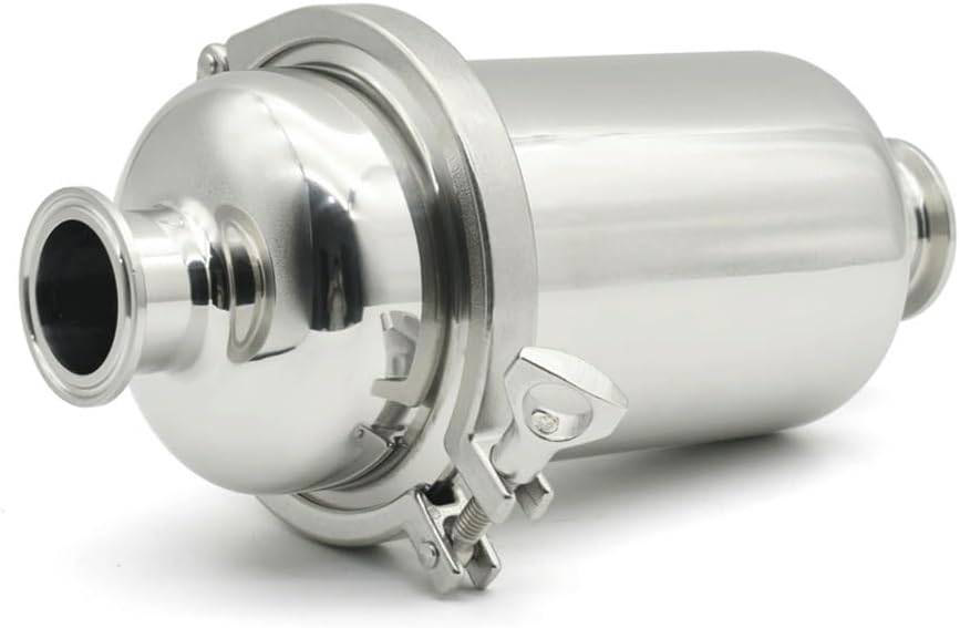 Short Inline Filter Suitable 51mm Ferrule OD 64, for Pipeline Tri Clamp SUS 304 Stainless Steel Machinery Manufacturers Parts(100 Mesh)