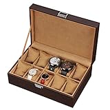 VIELSEITIG: Perfekt für den persönlichen und geschäftlichen Gebrauch.Das Gehäuse eignet sich ideal für die Präsentation oder Aufbewahrung Ihrer Uhren.Die Uhren werden ordnungsgemäß und platzsparend aufbewahrt und sind immer griffbereit