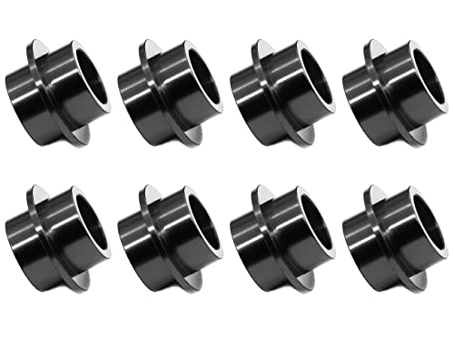 8-Pack Aluminum Self Centering Inline Roller Ice Skate Gasket Bearing Bushing Spacers for 8mm Axles Wheel Center Men Women Outdoor Skating Parts Scooter Quad Wheels Shoes Precision Durable (Black)