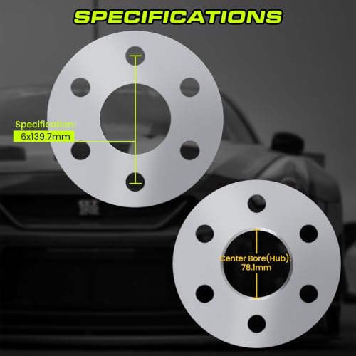 Image of CMO 5mm 6x5.5 /6x139.7 Wheel Spacers Fits GMC Sierra 1500 & Yukon 2PCS