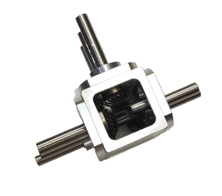Reductor de engranaje cónico espiral 1:1, transmisión angular de 20 dientes y eje de 8mm 4