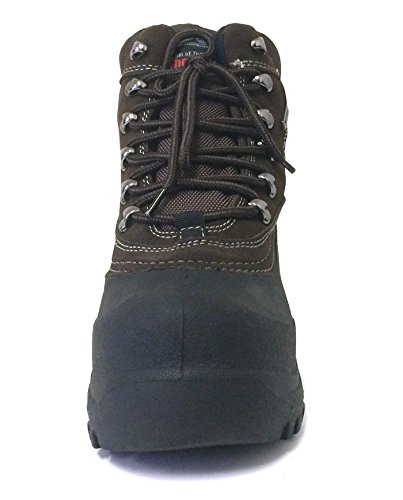 VC607S Men's Winter Boots Snow Leather Cold Weather Thermolite Waterproof Hiking Insulated Work Shoes Brown3