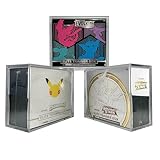 TCGHalo Acrylic ETB Case (3 Pack) - Secure Sliding Magnetic Top Loading Clear Case - Elite Trainer Box Clear Display Case 6mm Thick Acrylic - Compatible with Pokemon ETB Display Box Storage Container