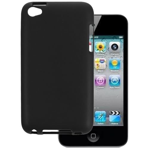 OAGELIM Funda Compatible con iPod Touch 4 Case Antigolpes con Cubierta Protectora Flexible de TPU Suave y Resistencia a Arañazos con Protección (Negro)